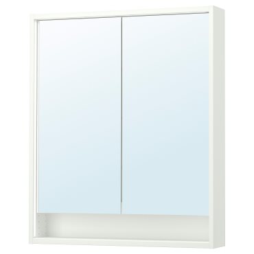 FAXALVEN, ντουλάπι με καθρέφτη με ενσωματωμένο φωτισμό, 80x15x95 cm, 695.167.13