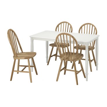 DANDERYD/SKOGSTA, table and 4 chairs, 130 cm, 695.451.88