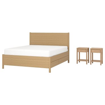 TONSTAD, bedroom furniture including bed storage set of 3, 180x200 cm, 695.775.51