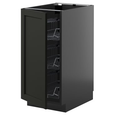 METOD, base cabinet with wire baskets, 40x60 cm, 695.870.55