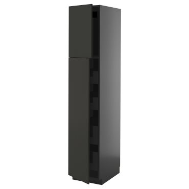 METOD/KNIVSHULT, high cabinet with 2 doors/4 drawers, 40x60x200 cm, 695.871.40
