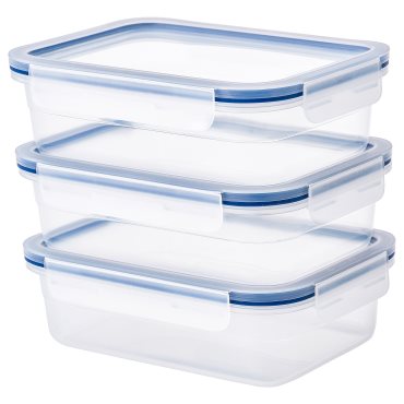IKEA 365+, food container with lid 3 pack, 1.0 l, 705.079.63