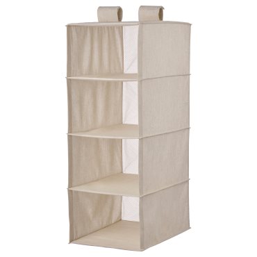 RAGODLING, hanging storage with 4 compartments/textile, 36x45x92 cm, 705.658.25