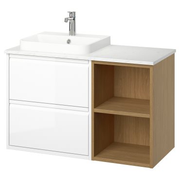ANGSJON/BACKSJON, wash-stand/wash-basin/tap, 102x49x71 cm, 795.284.14