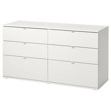 VIHALS, chest of 6 drawers, 140x47x70 cm, 804.901.13