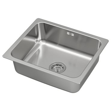 HILLESJÖN, inset sink/1 bowl, 56x46 cm, 805.033.99