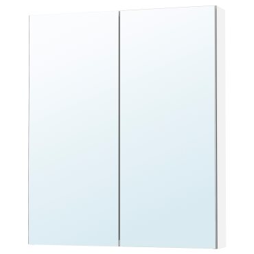 LETTAN, ντουλάπι καθρέφτη με πόρτες, 80x15x95 cm, 805.349.23