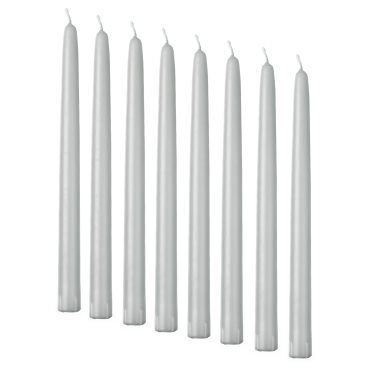 KLOKHET, unscented candle/8 pack, 25 cm, 805.381.29