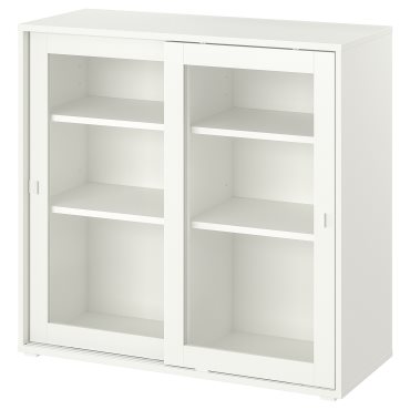 VIHALS, cabinet with sliding glass doors, 95x37x90 cm, 805.428.76