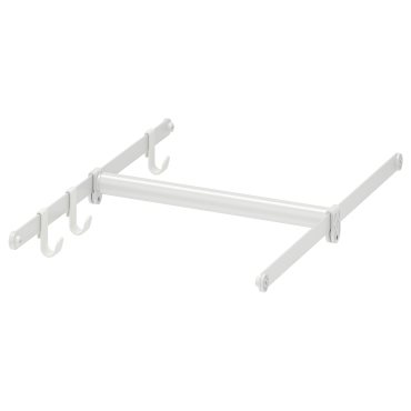 HJÄLPA, adjustable clothes rail/2 suspension rails/3 hooks, 30-47x55 cm, 894.282.92