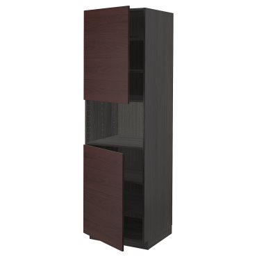 METOD, ψηλό ντουλάπι για φούρνο μικροκυμάτων με 2 πόρτες/ράφια, 60x60x200 cm, 894.551.53