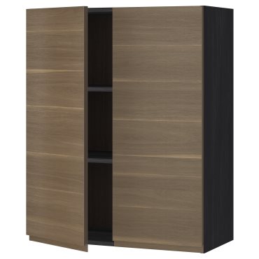 METOD, wall cabinet with shelves/2 doors, 80x100 cm, 894.680.18