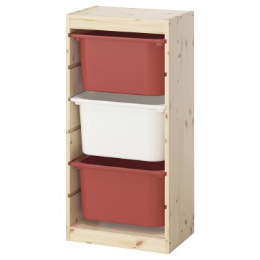 TROFAST, storage combination with boxes, 44x30x91 cm, 895.754.43