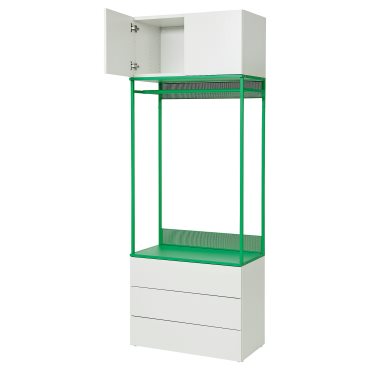 PLATSA, ντουλάπα με 2 πόρτες/3 συρτάρια, 80x42x221 cm, 895.939.13