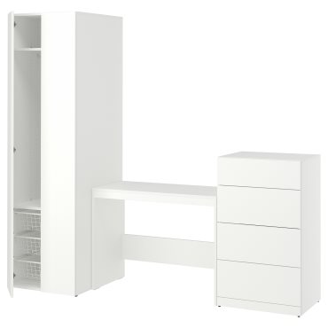 LASTARE, storage combination with table, 220x62x200 cm, 896.038.89