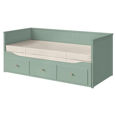 HEMNES, day-bed with 3 drawers/2 mattresses, 80x200 cm, 896.102.29