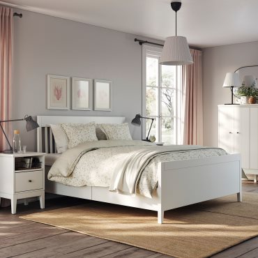 IDANÄS, bed frame with storage, 140x200 cm, 993.922.21