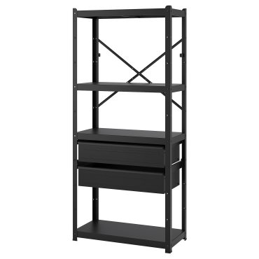 BROR, shelving unit with drawers/shelves, 85x40x190 cm, 994.950.97
