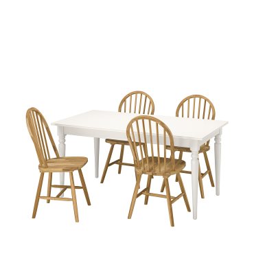 INGATORP/SKOGSTA, table and 4 chairs, 155/215 cm, 995.451.96