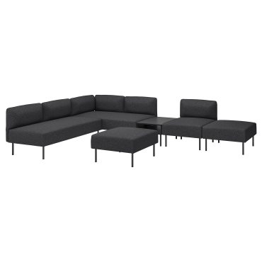 LILLEHEM, 6-seat modular sofa with side table, 995.747.54