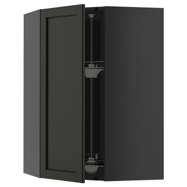 METOD, corner wall cabinet with carousel, 68x100 cm, 995.889.92