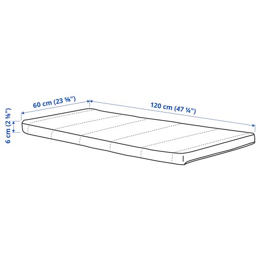 PELLEPLUTT, foam mattress for cot, 003.364.13