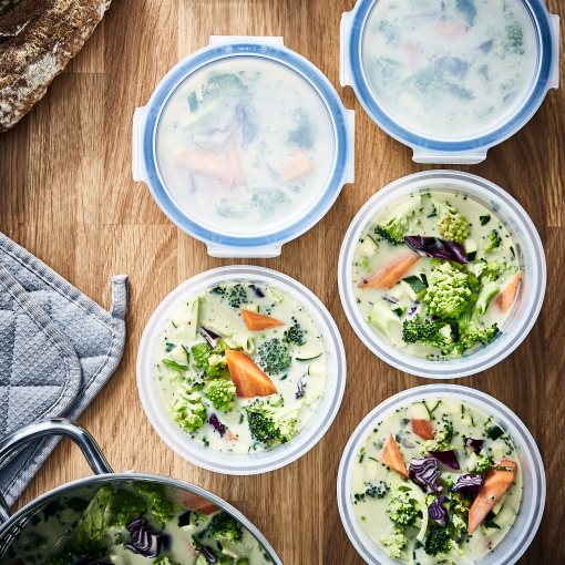 IKEA 365+, food container round/plastic, 750 ml, 003.591.45