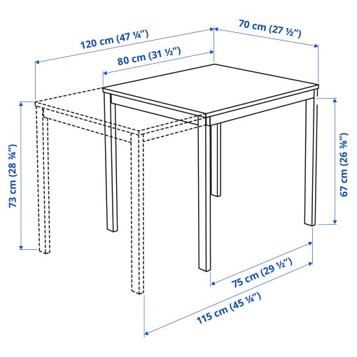 VANGSTA, extendable table, 003.751.26