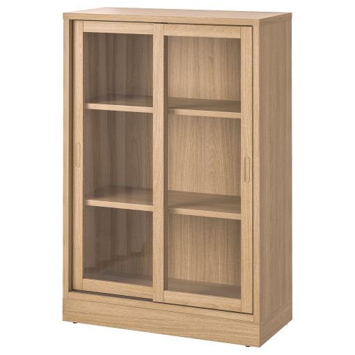 TONSTAD, cabinet with sliding glass doors, 82x37x120 cm, 004.892.84