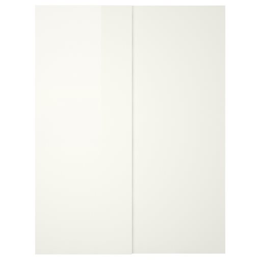 HASVIK, pair of sliding doors/high-gloss, 150x236 cm, 005.215.52