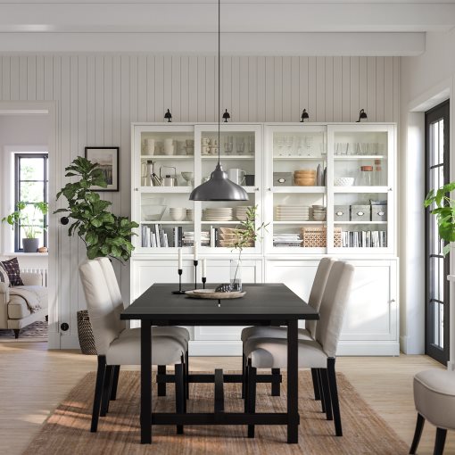 HAVSTA, glass-door cabinet, 121x35x123 cm, 005.292.56