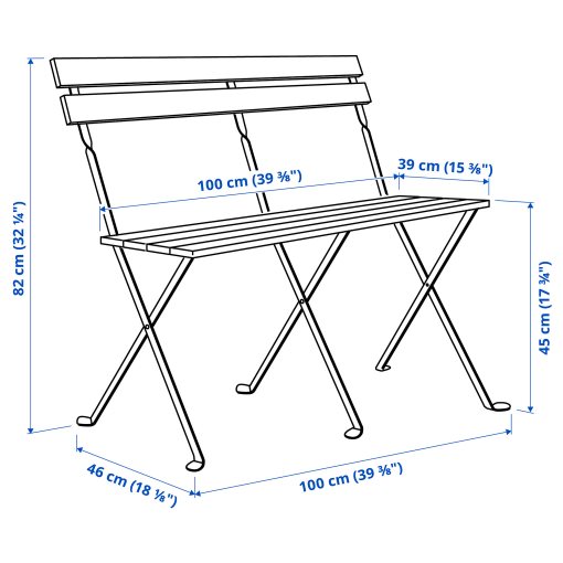 TÄRNÖ, bench/foldable, outdoor, 005.349.03