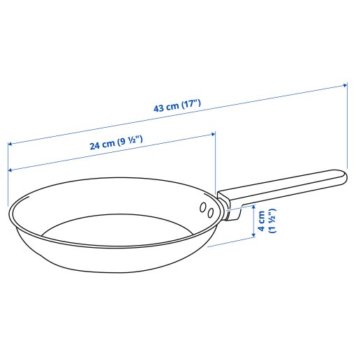MIDDAGSMAT, frying pan/non-stick coating, 24 cm, 005.452.18
