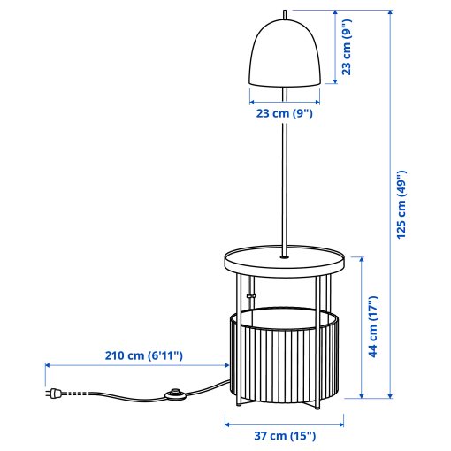 TRINDSNO, φωτιστικό δαπέδου, 005.533.12