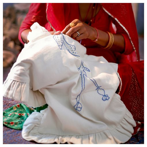 AKERNEJLIKA, κάλυμμα μαξιλαριού/ κέντημα, 50x50 cm, 005.701.75