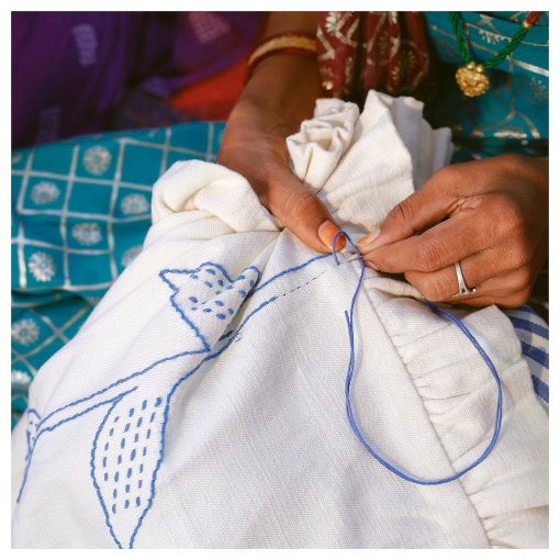 AKERNEJLIKA, κάλυμμα μαξιλαριού/ κέντημα, 50x50 cm, 005.701.75