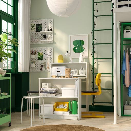 BILLY, bookcase with foldable table, 80x33/112x106 cm, 005.797.55