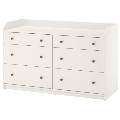 HAUGA, chest of 6 drawers, 138x46x84 cm, 005.815.36