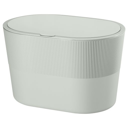 KINNASJÖ, καλάθι απορριμμάτων με καπάκι και αυτοκόλλητο, 4 l, 005.918.56