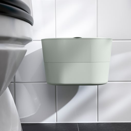 KINNASJÖ, καλάθι απορριμμάτων με καπάκι και αυτοκόλλητο, 4 l, 005.918.56