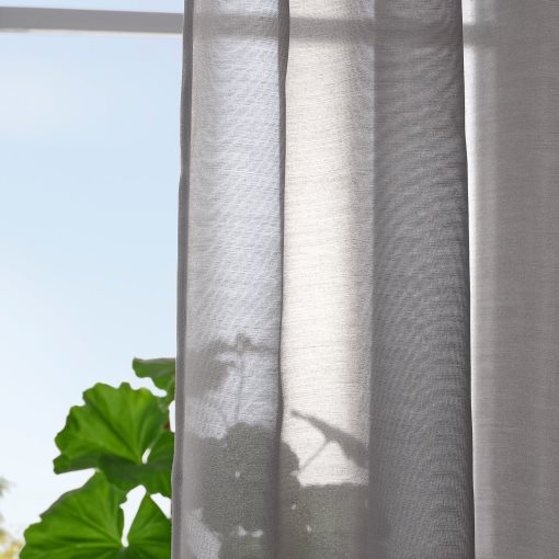 STENFRÖ, διαφανής κουρτίνα με τρέσα, 2 τεμ. 145x300 cm, 005.948.88