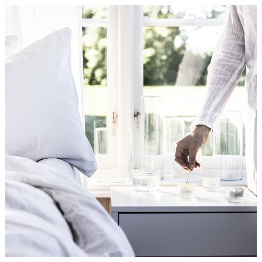 TRÅDCYPRESS, scented tealight/Fresh linen/30 pack, 3.5 hr, 005.981.03