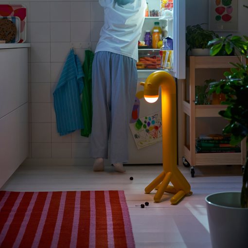 GREJSIMOJS, διακοσμητικό επιδαπέδιο φωτιστικό με ενσωματωμένο φωτισμό LED, λειτουργία με μπαταρία, 006.020.39