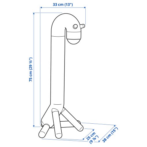 GREJSIMOJS, διακοσμητικό επιδαπέδιο φωτιστικό με ενσωματωμένο φωτισμό LED, λειτουργία με μπαταρία, 006.020.39