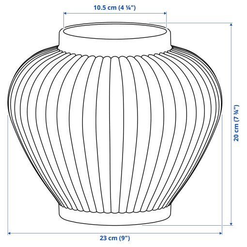 PELARBJÖRK, βάζο, 20 cm, 006.073.10