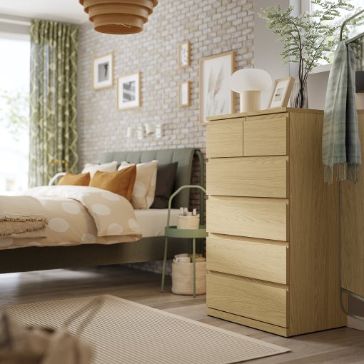 STORKLINTA, chest of 6 drawers, 70x50x120 cm, 006.275.44