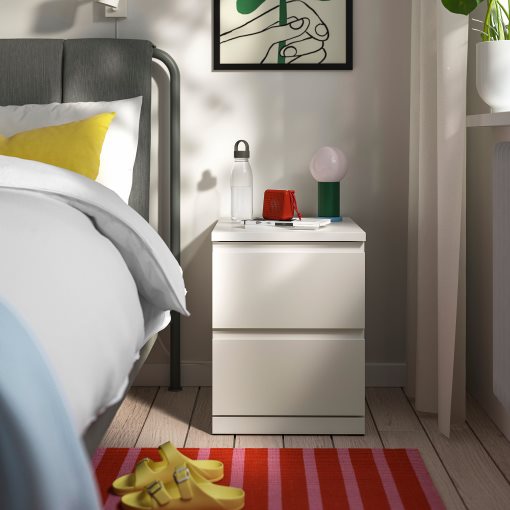 STORKLINTA, bedside table with 2 drawers, 40x50x53 cm, 006.314.14