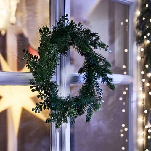 VINTERFINT, artificial wreath in/outdoor, 45 cm, 006.365.91