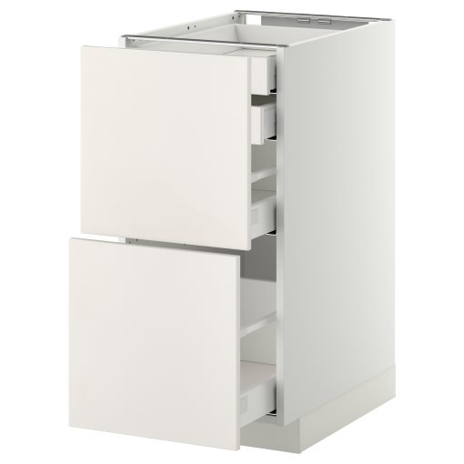 METOD/MAXIMERA, base cabinet 2 fronts/2 low/1 medium/1 high drawer, 091.045.31