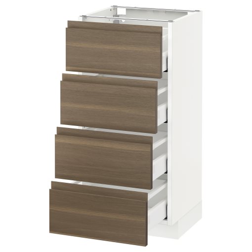 METOD/MAXIMERA, base cabinet 4 fronts/4 drawers, 091.316.76
